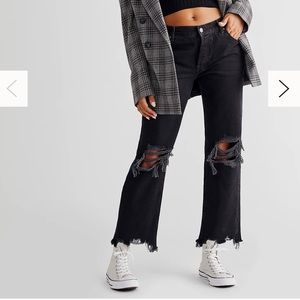 NWT Free People Maggie Mid-Rise Straight-Leg Jeans